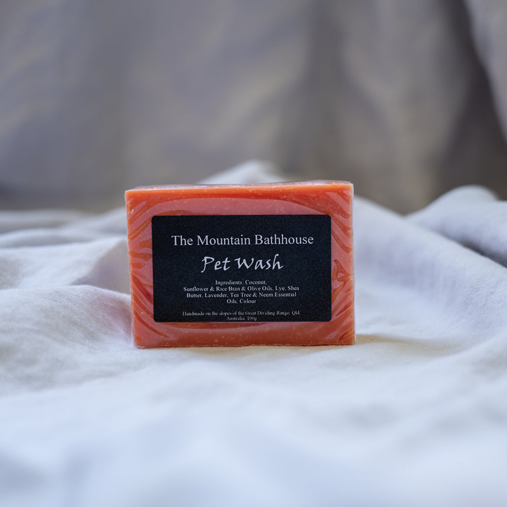 Wrapped with The Mountain Bathhouse Labels
