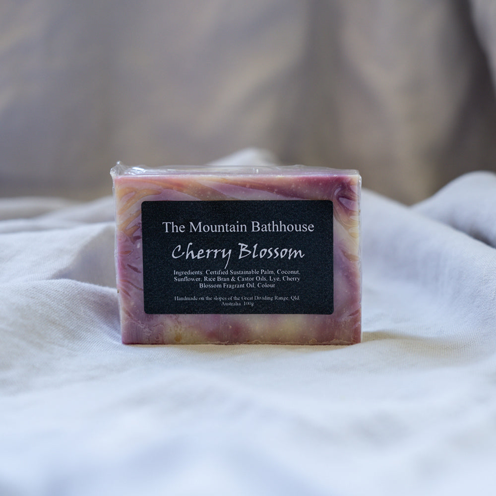 Wrapped with The Mountain Bathhouse Labels