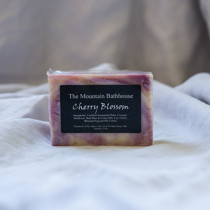 Wrapped with The Mountain Bathhouse Labels